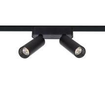 Foco Carril Doble LED Magnético 25mm Super Slim 14W 48V CRI90 Negro UGR16 2700K