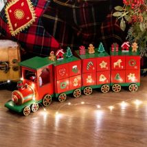 Adventskalender Weihnachtszug Rot