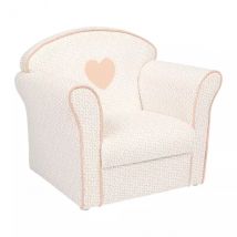Fauteuil enfant (H43 cm) Coeur Rose