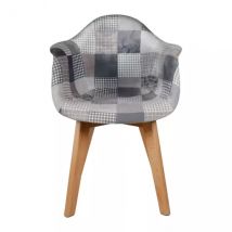 Lot de 2 fauteuils enfant patchwork Ernest Gris
