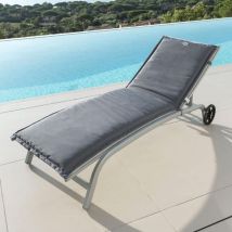 Liegenauflage mit abnehmbarem Bezug (L190 cm) Korai Grau