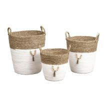 3er Set Wäschekörbe Jya Weiß