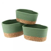 Set van 3 opbergmanden (H13 cm) Timeless Groen