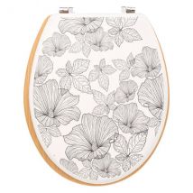 Toiletbril Blackflora Wit