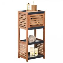 Meuble rangement 4 étagères (36 x H83 cm) Elément Acacia - meuble de salle de bain