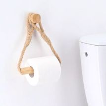 Dérouleur de papier toilette adhésif bambou et corde Easy Chic Naturel
