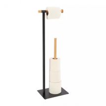 Toilettenpapierhalter stehend Bambou Schwarz