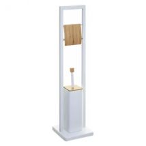 Porte-papier toilettes et brosse WC Natureo Blanc