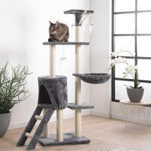 Arbre à chat 4 plateformes et 4 jouets H138 cm Anthracite