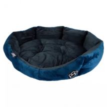 Panier rond pour chat et chien Patchy D60 cm Bleu/Charbon