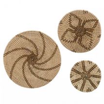 Lote de 3 decoraciones murales Panier Seagrass color Beige