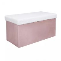 Pouf pliant double Leo Rose
