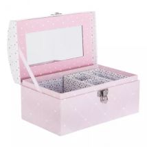 Boîte à bijoux enfant miroir Demoiselle Rose