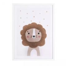 Wanddeko Kinder Lion Braun