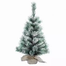Sapin artificiel de Noël Edmonton H75 cm Vert enneigé
