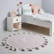 Tappeto in cotonee per bambini (90 cm) Lou Grigio