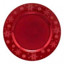 Set di 12 sottopiatti Fiocchi di neve Rosso