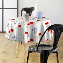 Nappe ronde tissu PVC (D160 cm) Sisteron Rouge