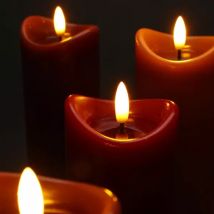 Lote de 3 velas LED Vouy Rojo