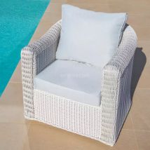 Fauteuil de jardin Calvi - Blanc/Gris clair