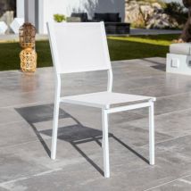 Sedia da giardino impilabile Alluminio Murano - Bianco