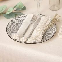 Lot de 2 serviettes coton (40 x 40 cm) Maha Blanches