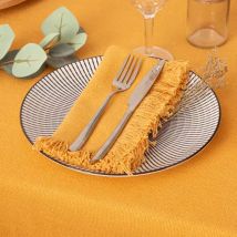 2er Set Servietten aus Baumwolle Maha Ockergelb