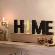 Décoration lettres lumineuses LED Home Noir