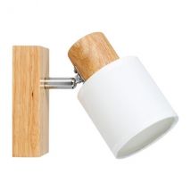 Applique murale bois (H14,5 cm) Tissu Blanche