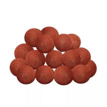 Guirlande lumineuse à piles 16 boules 2,55 m Terracotta
