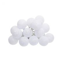 Guirlande lumineuse déco 16 boules 2,4 m Maribel Blanche