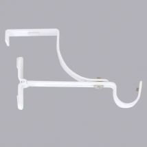 Support à tringle pour caisson de volet roulant (L135 / D20 mm) Blanc satiné