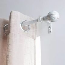 Kit de tringle extensible (L210 - L380 cm / D19 mm) Touch of Zen Blanc et Or