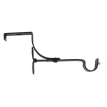 Support à tringle pour caisson de volet roulant (L135 / D20 mm) Noir satiné