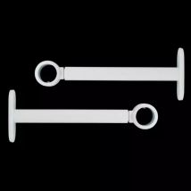 Lot de 2 supports tringles extensibles (L150 - L190 / D20 mm) Jim Blanc mat