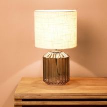 Glazen tafellamp (H35 cm) Kristal Grijs