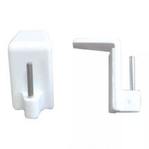 4er set Gardinenstangenhaken selbstklebend spécial PVC Weiß