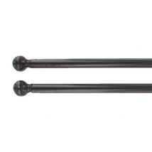 Set di 2 bacchette regolabili rotonde (60 a 80cm) Nero