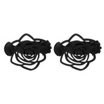 Lot de 2 pinces rideaux Lina Noires