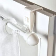 Lot de 2 supports tringle Clip Blanc