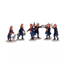 Personnages Lemax Les pompiers
