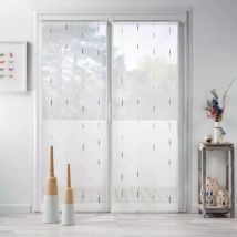 Par de visillos (70 x 240 cm) Chenilla Gris