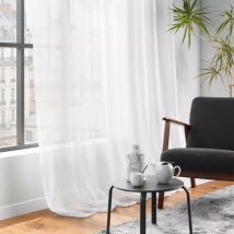 Voilage grande largeur œillets (400 x 240 cm) Lissea Blanc