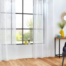 Voilage œillets (140 x 240 cm) Feuille Blanc