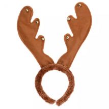 Haarreif Rentier mit 6 Glöckchen braun