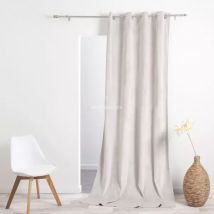 Rideau oeillets (140 X 260 cm) Velours Ivoire