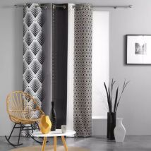 Rideau oeillets (140 X 260 cm) Galileo Noir