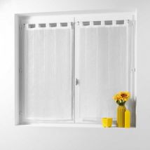 2er Set Gardinen (60 x 90 cm) Linahe Weiß