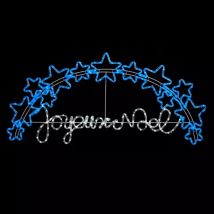 Enseigne lumineuse 134 LED (H61 cm) "Joyeux Noel" Blanc froid et bleu