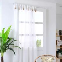 Voilage passe-tringle (140 x 260 cm) Ibiza Ecru